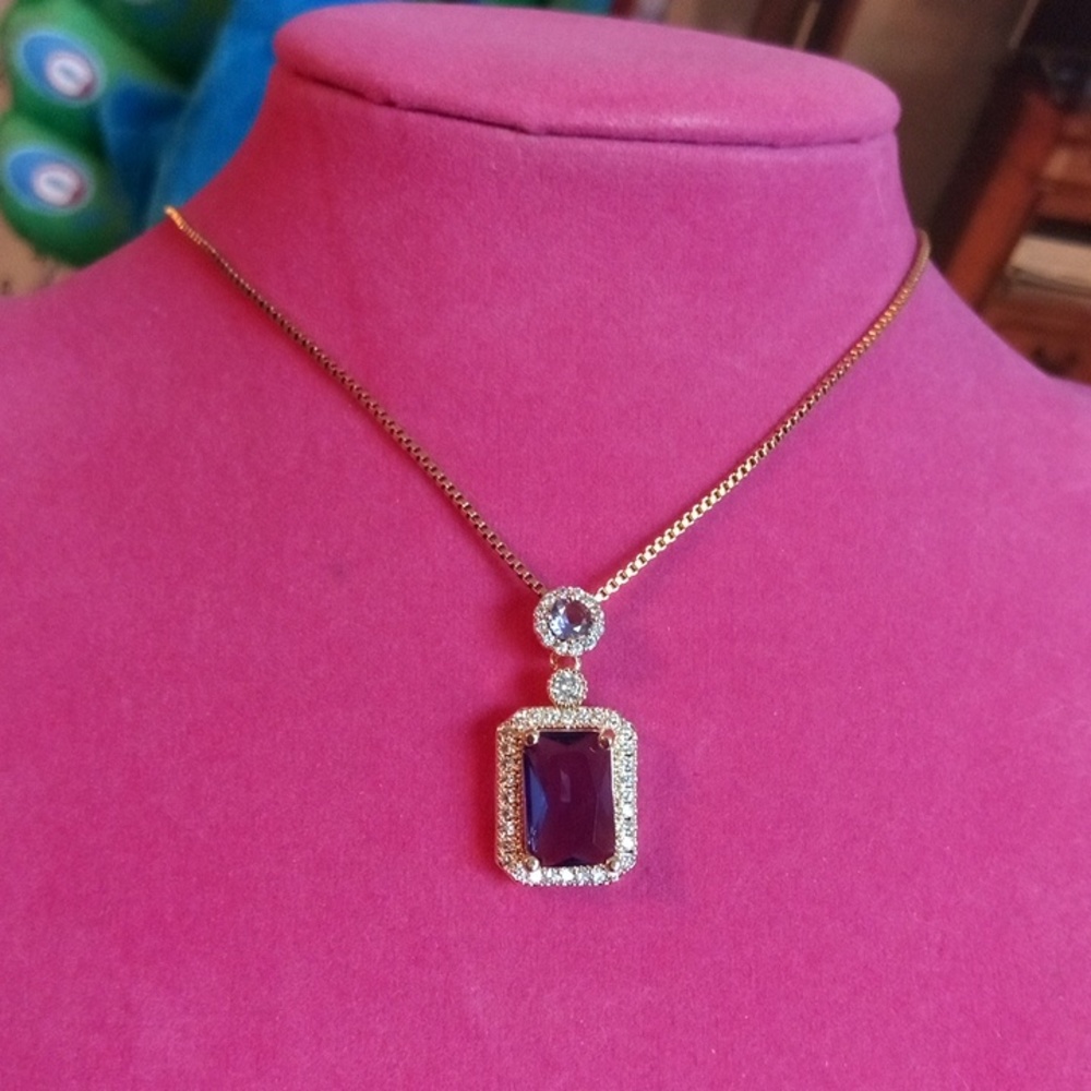 Purple Zirconia Necklace